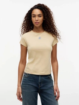 Футболка бавовняна жіноча Tommy Hilfiger WW48710-ACR(Harvest Wheat) S Лимонна (198928224834)