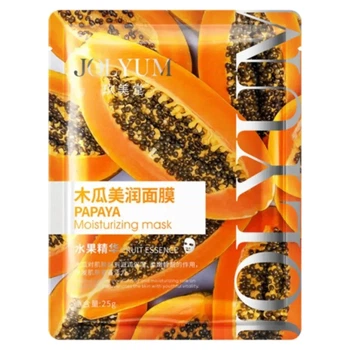 Зволожувальна тканинна маска для обличчя з екстрактом папаї Jolyum Papaya Moisturizing Mask, 25 мл