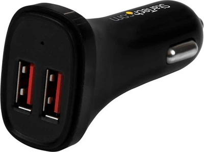 Ładowarka samochodowa StarTechUSB2PCARBKS 2xUSB-A 24W 4.8A Czarna (USB2PCARBKS)