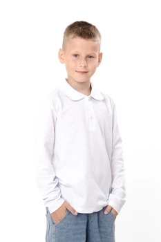Дитячий однотонний джемпер для хлопчика NoBrand 134 Білий (p-20889-251619)
