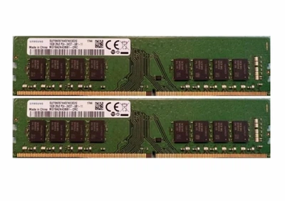 Оперативна пам'ять для ПК Samsung DDR4 32GB (2x16GB) 2400MHz UDIMM 1Rx8 PC4-2400T (M378A2K43BB1-CRC)