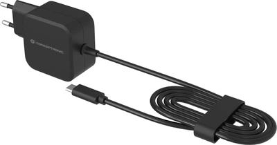 Ładowarka Conceptronic OZUL04BE Built-in USB-C 67W GaN PD 3.0 PPS Czarna (OZUL04BE)