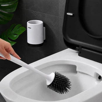 Силиконовый ершик настенный MBM HOME BP-12 WHITE/BLACK