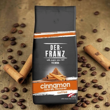 Кофе в зернах Der-Franz Cinnamon с ароматом корицы 1 кг