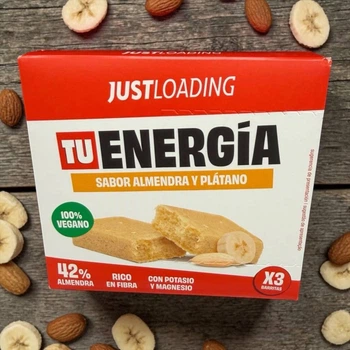 Энергетический батончик JustLoading Tu Energía Almendra y Plátano 3 шт