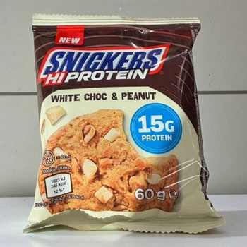 Протеиновое печенье Snickers Hi Protein White Choc & Peanut 60 г
