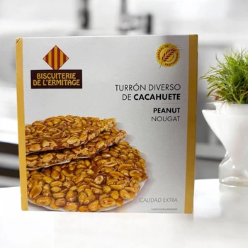Туррон Biscuiterie de l'Ermitage з арахісом круглий 200 г