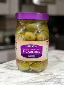 Оливки без косточки Hacendado Aceitunas Sin Hueso Aliñadas Estilo Picadedos пикантные 750 г