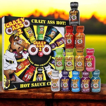 Набір гострих соусів Ghost Crazy Ass Hot! Hot Sauce Challenge 2 12 шт