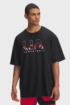 Чоловіча чорна футболка UA M HWT Hoops Branded SS Under Armour L 6003687-001