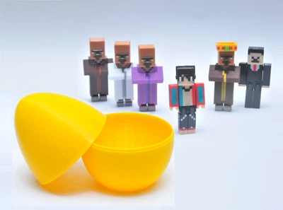 Майнкрафт набор в яйце деревня номер 13 Компот Minecraft Compot жители мэр админ желтое