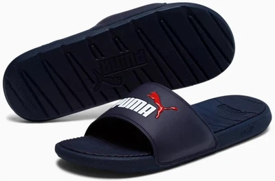 Шлепанцы Puma Cool Cat Men's Slides Peacoat/White/High Risk Red р. 13/47/30.5см