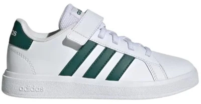 Кеды Adidas Kids Grand Court 2.0 El K Cloud White/Collegiate Green/Cloud White р. 7/40/26см
