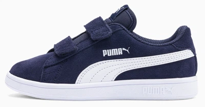 Кроссовки Puma Kids Smash v2 Suede Peacoat/White р. 9/25/16.5см