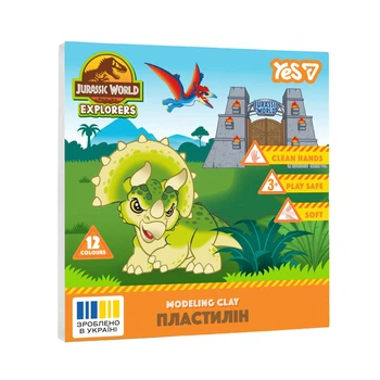 Пластилін YES Jurassic World Kids 540730 12 кольорів