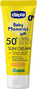 Сонцезахисний крем для дітей Chicco Baby Moments Sun SPF50+ 75 мл (8058664189588)