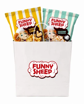 Набір попкорну Funny Sheep солоного "Солоний MIX" 8 шт.