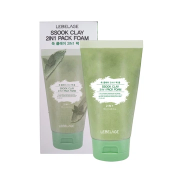 Глиняна маска-пінка для обличчя LEBELAGE Ssook Clay 2in1 Pack Foam заспокійлива 120мл