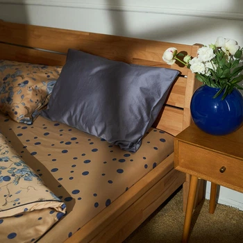 Простирадло на резинці MBM HOME "Теплий ліс" 90x200 см сатин (BL-FS-66 WARM SAND/PRINT)