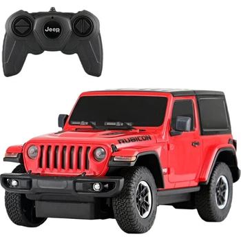 Машинка Rastar 79500 радиоуправляемая Jeep Wrangler масштаб 1:24, красная