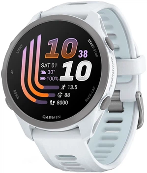 Смарт-годинник Garmin Forerunner 170 Music White з біло-блакитним силіконовим ремінцем (010-03920-11)
