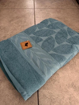 Махровое полотенце сауна 90х180 хлопок 100% L&M Home Textiles темно-голубой