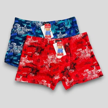 Яркие мужские боксеры SD.Boy с надписями 3XL Синие + Красные (7315-1), 2 шт
