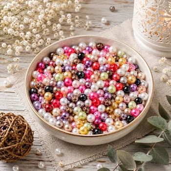 Перли мікс кольорів (намистини) Ø 8мм 25 грам/уп (mixx-8/25g)