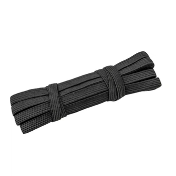 Резинка (гумка) білизняна чорна 10 мм 9–10 м плоска для шиття (Г10-1/black)