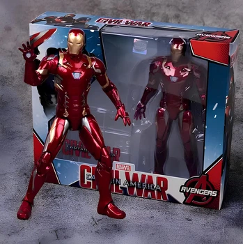 Фігурка Iron Man Mark 46 Marvel Civil War, 17 см, понад 30 точок артикуляції, на підставці