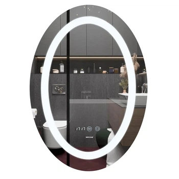 Дзеркало для ванної кімнати Mixxus Plain MV02-60x80 600x800 овальне, з LED-підсвічуванням та антизапотіванням (MI6933)