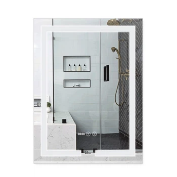 Дзеркало для ванної кімнати Qtap Mideya 600x800 DC-F937 з LED-підсвічуванням та антизапотіванням (QT2078F937W)