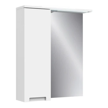 Дзеркальна шафа для ванної кімнати Van Mebles Runa 550х735 L з LED-підсвічуванням, прямокутний
