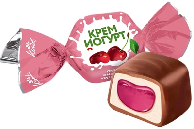 Цукерки Konti Крем-Йогурт Вишня-Черешня 500г