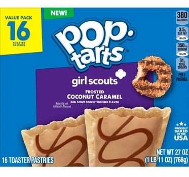 Тосты Pop-Tarts Frosted Coconut Caramel 16шт, 768г