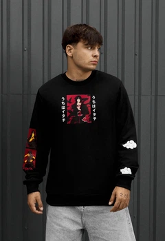 Свитшот Мужской Стаф Черный Однотонный Классический Staff Samu Black L (402615)