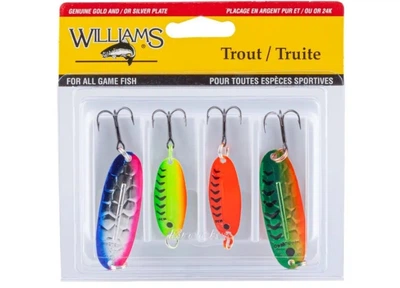 Набір блешень Williams Trout 4-Pack Williams Kit UV