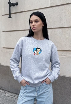 Женский Свитшот Стаф Черный Оверсайз С Надписью С Любовью Staff Zy Love Oversize M (402652)