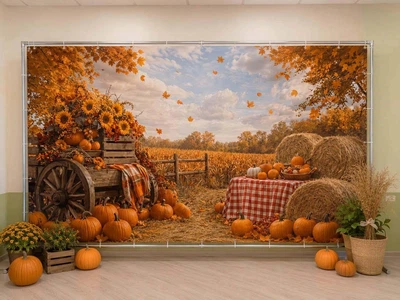 Баннер осенний для фотозоны PHOTODECOR «Щедрый осенний урожай» 1 кв.м.