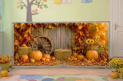 Баннер осенний для фотозоны PHOTODECOR «Тыквенный фотопространство» 1 кв.м.