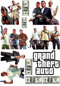 Сахарная картинка ГТА GTA А4 (s2175)