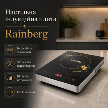 Настільна електрична індукційна варильна панель – плита на одну конфорку Rainberg RB-2279 3500 Вт