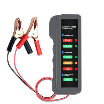 Тестер для аккумуляторных батарей BM-310 + крокодиллы, 12V, LED