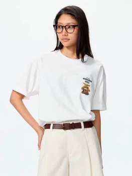 Футболка бавовняна оверсайз довга жіноча Uniqlo 586173809 L Біла (1161550574)