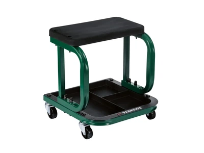 Подкатной стул (табурет) на колесах 37 x 35 x 39 см для мастерской Parkside