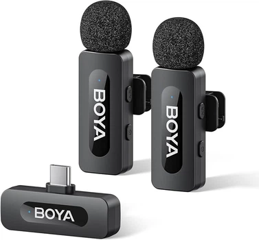 Беспроводная микрофонная система BOYA — USB/3.5 мм, для YouTube, видео, стримов