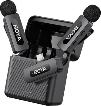 Беспроводной микрофон BOYA BY-V30 USB-C для Android, iPhone, Type-C, 2 микрофона