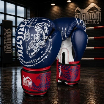 Боксерські рукавиці Phantom Muay Thai Blue 14 унцій