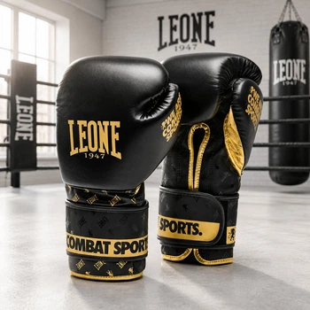 Боксерські рукавички Leone DNA Black 14 ун.