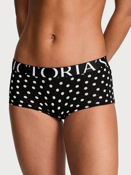 Трусики шорти жіночі бавовняні Victoria's Secret 975293239 XS Чорні (1161088199)